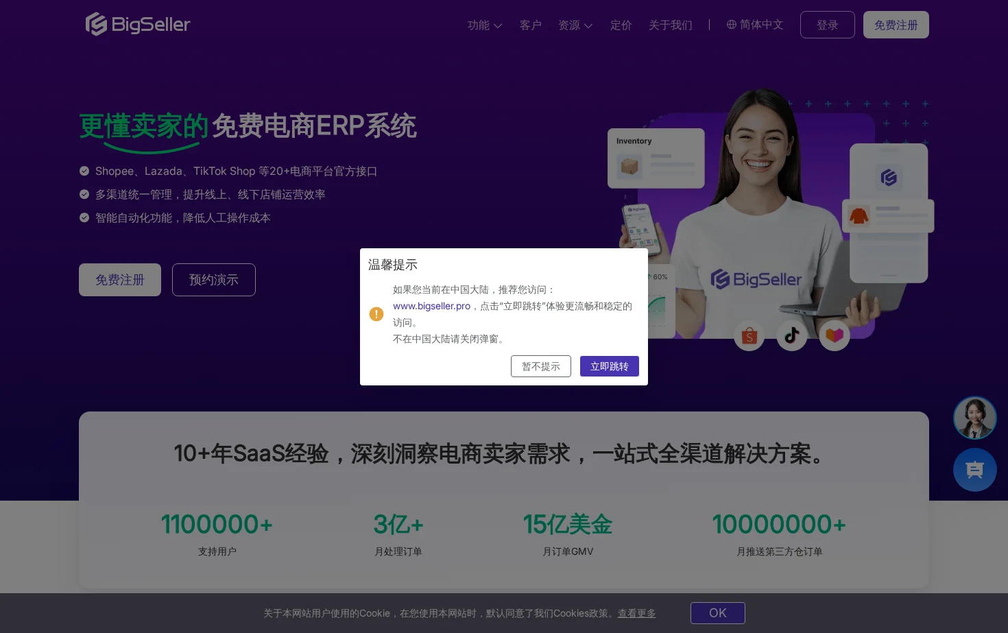 BigSeller 页面快照
